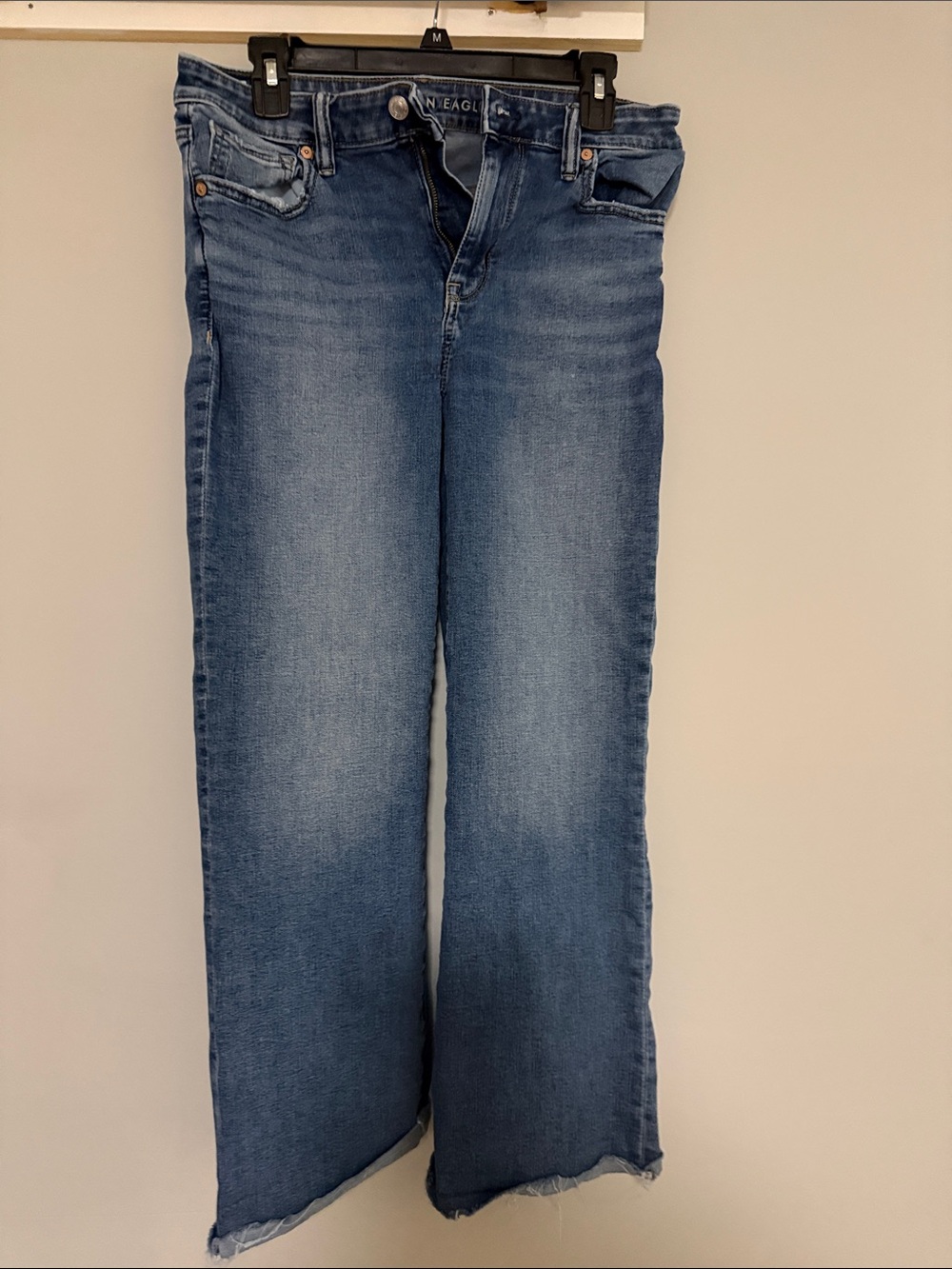 American Eagle Outfitters Blue Wide-Leg Jeans